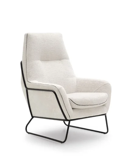 Sillón relax moderno con diseño curvo y asiento acolchado cómodo