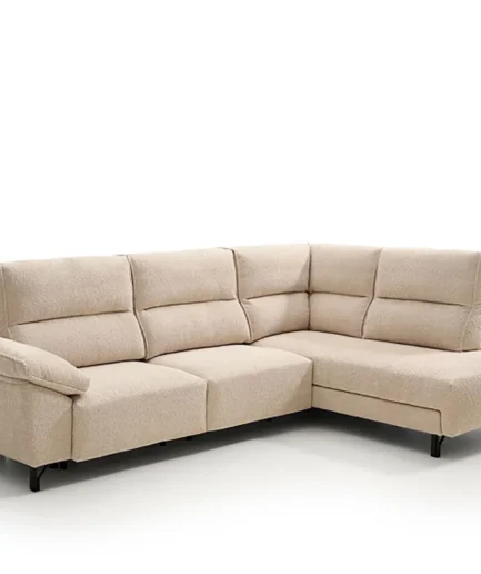 Sofá deslizante Sandro con sistema de bandeja de arrastre manual, brazos deslizantes y arcón interior para almacenamiento