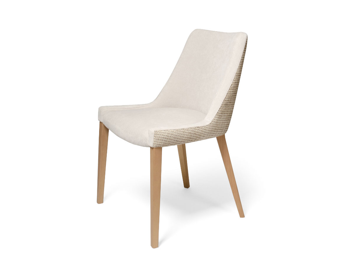 HUGO-01 Silla tapizada Hugo con diseño elegante, patas de madera o metal y tapizado de alta calidad, ideal para interiores modernos