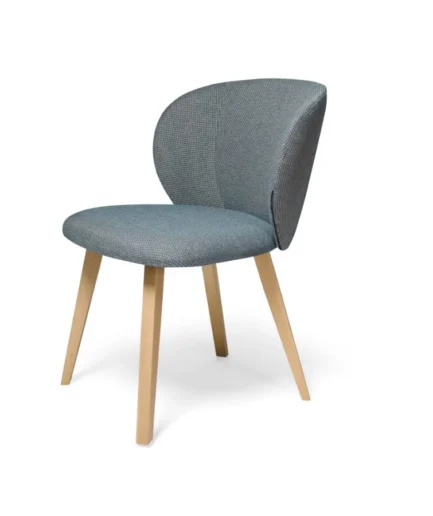 Silla tapizada Dalia con patas de madera o metal, tapizado de alta calidad y diseño moderno con medidas 80 cm alto, 47 cm ancho