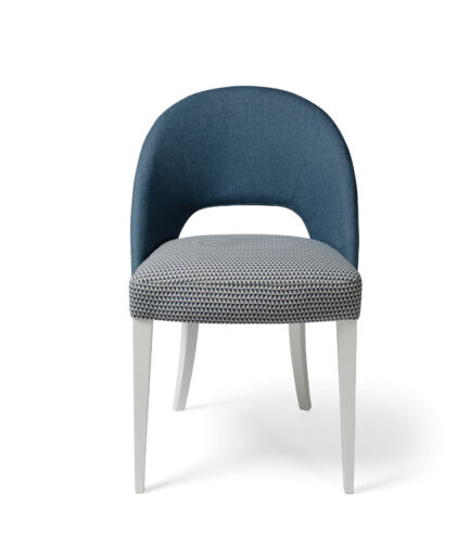 Silla tapizada Lara con patas de madera o metal, tapizado de alta calidad y diseño moderno, 85 cm de alto y 47 cm de ancho.