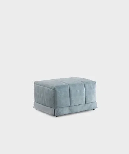 Puf cama clásico convertible en cama auxiliar con estructura de acero y colchón de 12 cm.